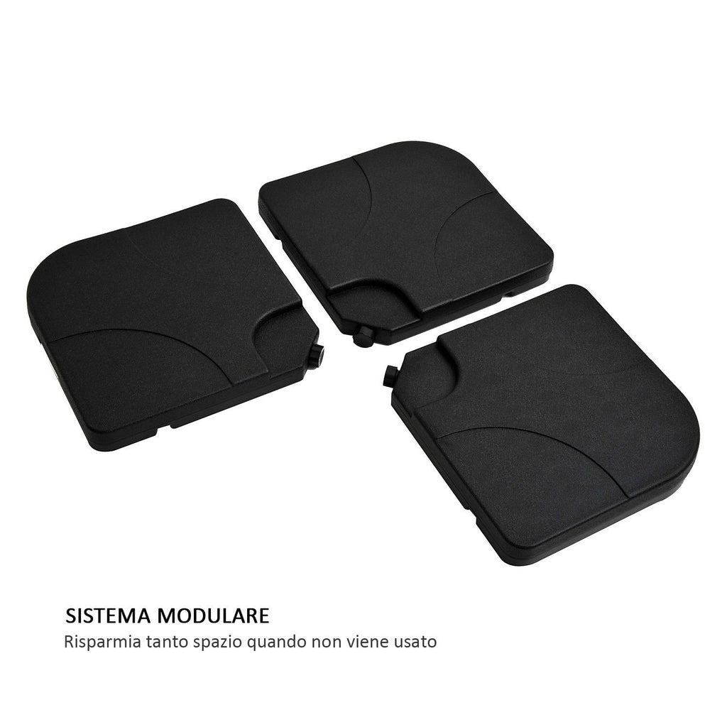 EASYCOMFORT Set 4 parasolvoeten HDPE 15L (50×50×7,5 cm)