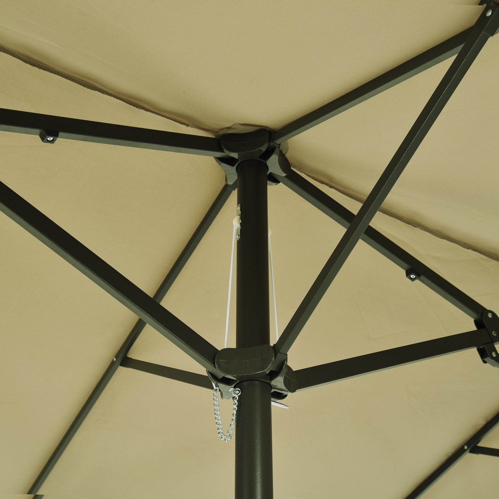 EasyComfort dubbele tuinparasol 460x270 cm met zwengel