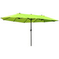 Easycomfort Ombrellone da Giardino Doppio with Apertura a Manovella, in Acciaio e Poliestere, 460x270x240 cm, Verde Chiaro