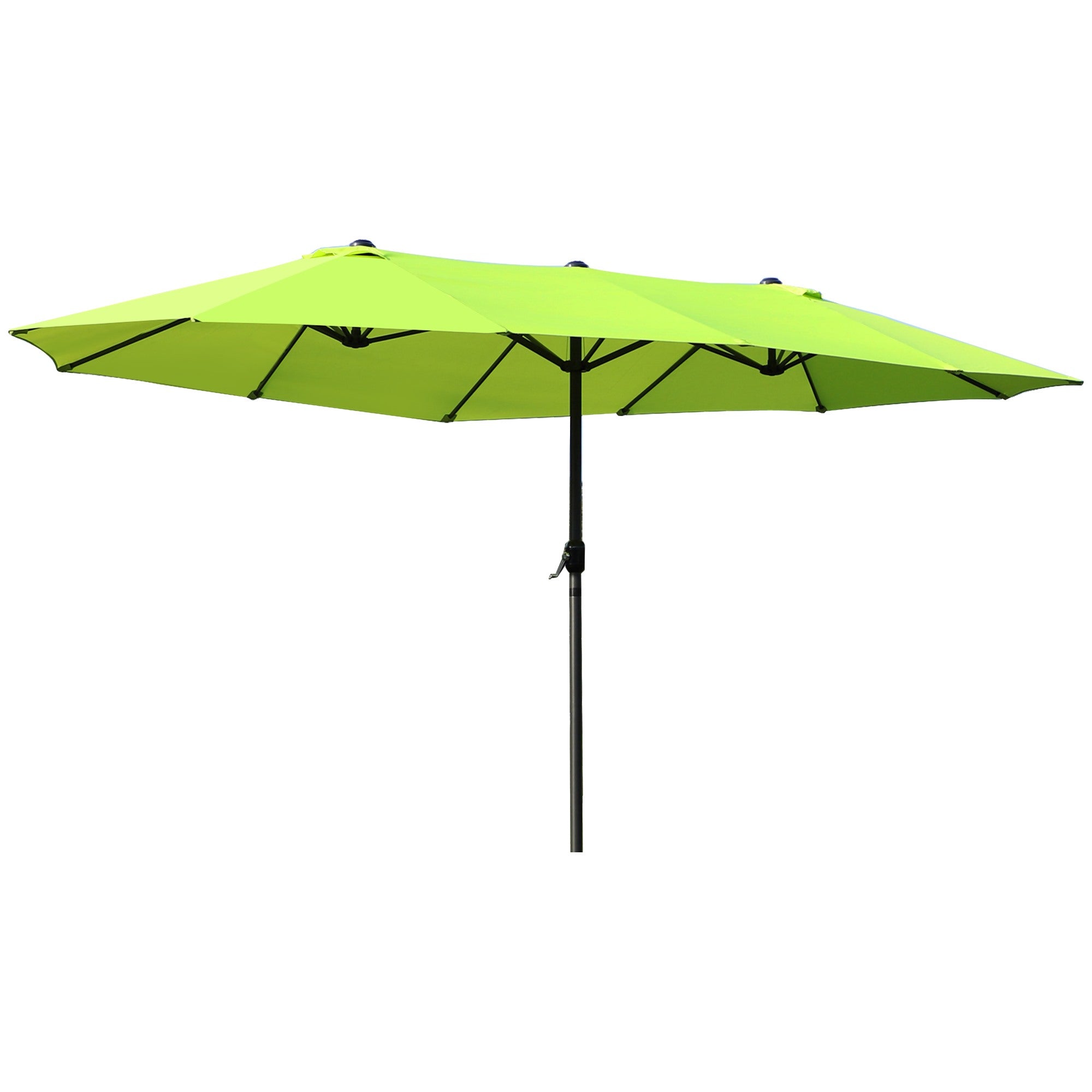 Easycomfort Ombrellone da Giardino Doppio with Apertura a Manovella, in Acciaio e Poliestere, 460x270x240 cm, Verde Chiaro