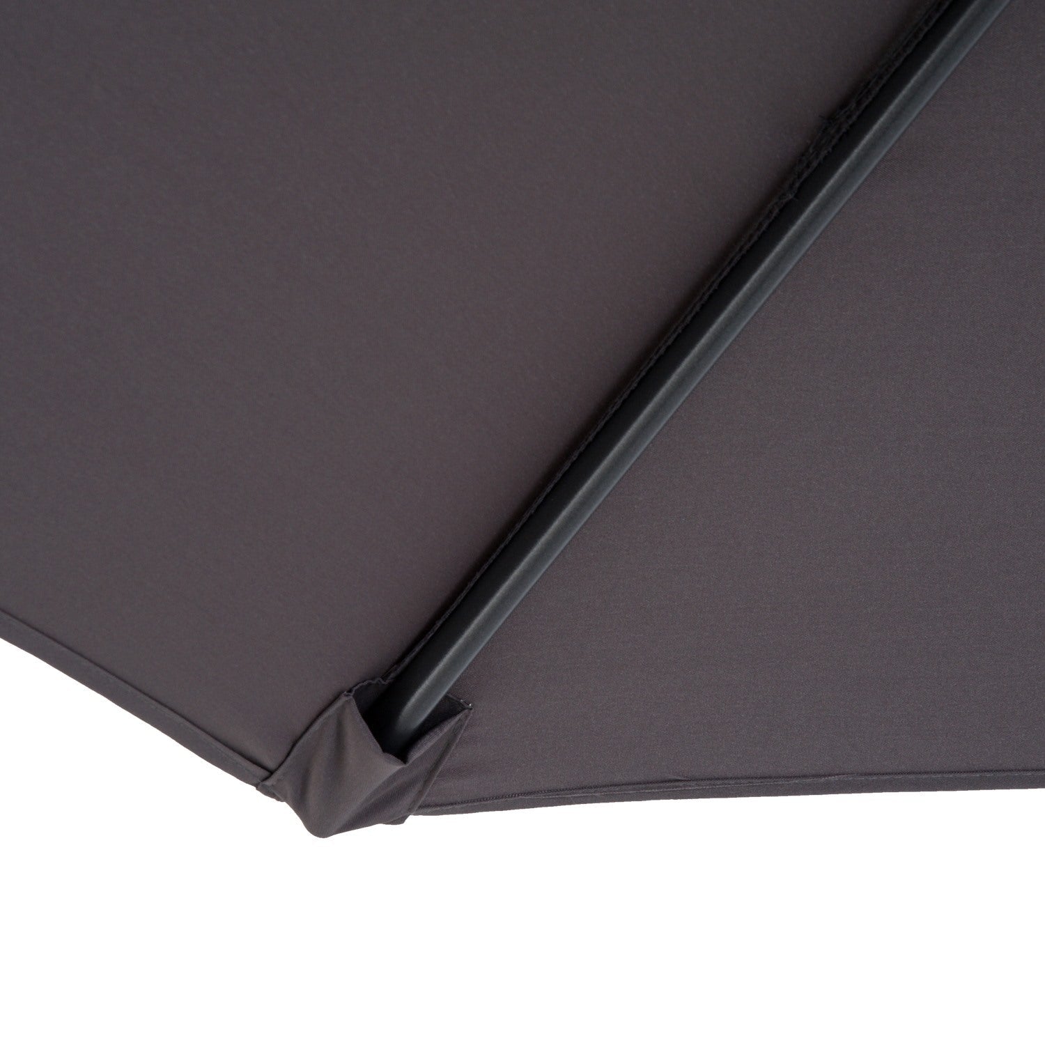 Easycomfort Ombrellone da Esterni 3x2.5 m Decentrato with Manovella, Struttura in Acciaio e Poliestere Anti-UV, Grigio