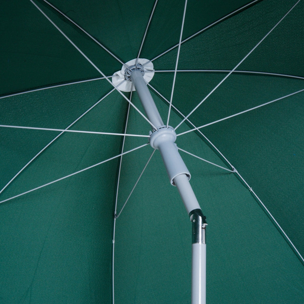 EASYCOMFORT Outdoor Umbrella 2x2.3 m Portable and with Tilting Roof in Dark Green Polyester