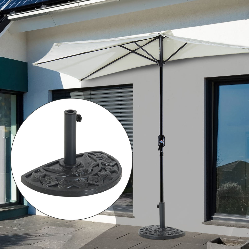EASYCOMFORT Base for Mezzaluna Umbrella 9kg in Cement
