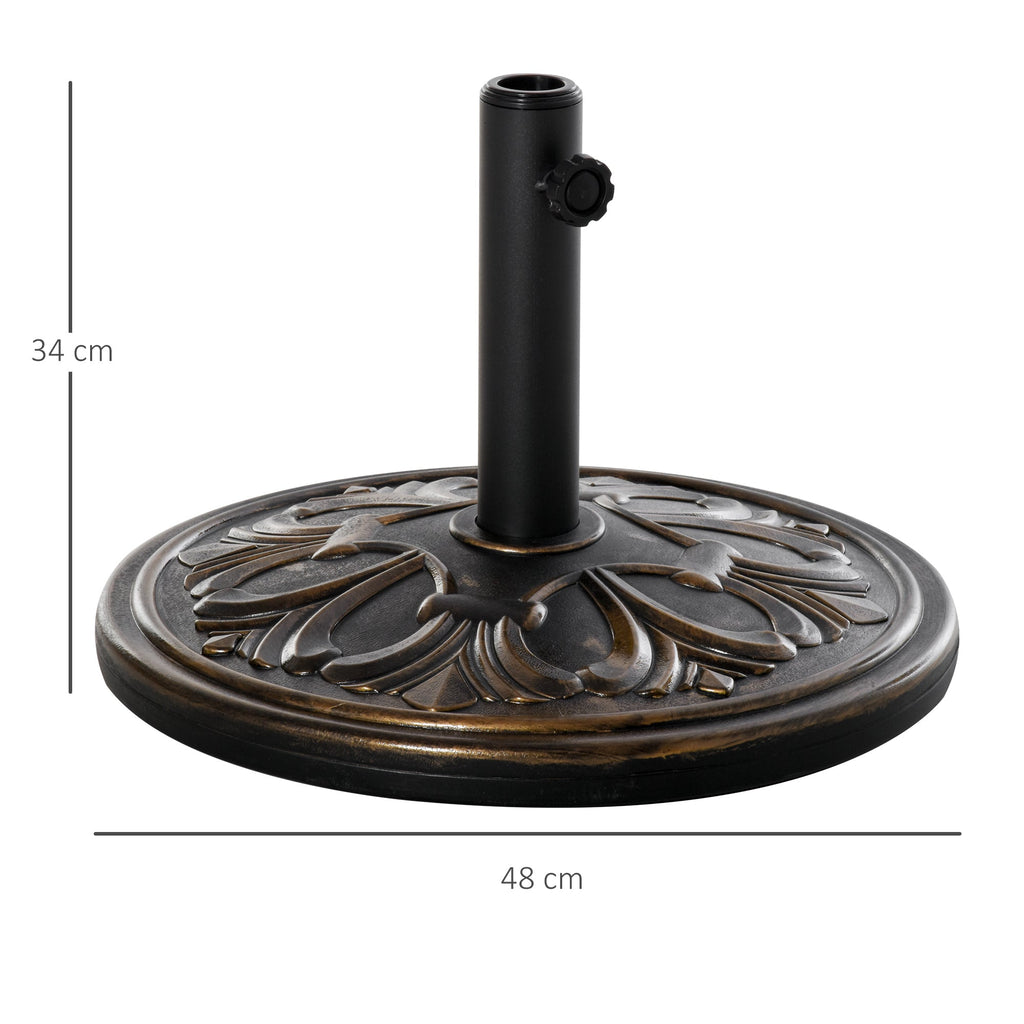 EASYCOMFORT ronde parasolvoet Φ48x34 cm, 13 kg (voor Φ35/38/48 mm) - brons