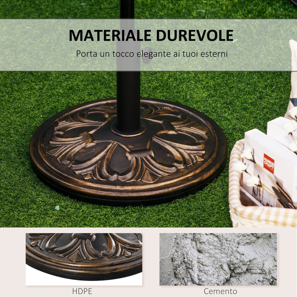 EASYCOMFORT ronde parasolvoet Φ48x34 cm, 13 kg (voor Φ35/38/48 mm) - brons