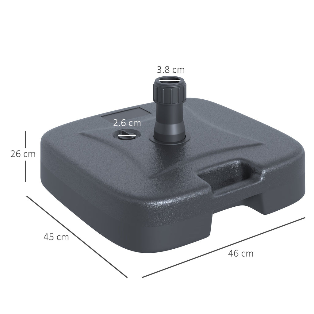 EasyComfort parasolvoet HDPE vulbaar 46x45x26 cm