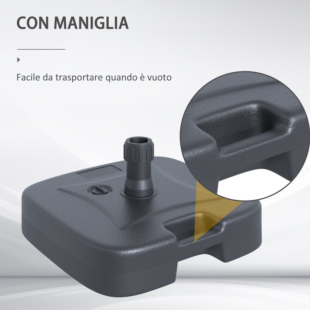 EasyComfort parasolvoet HDPE vulbaar 46x45x26 cm