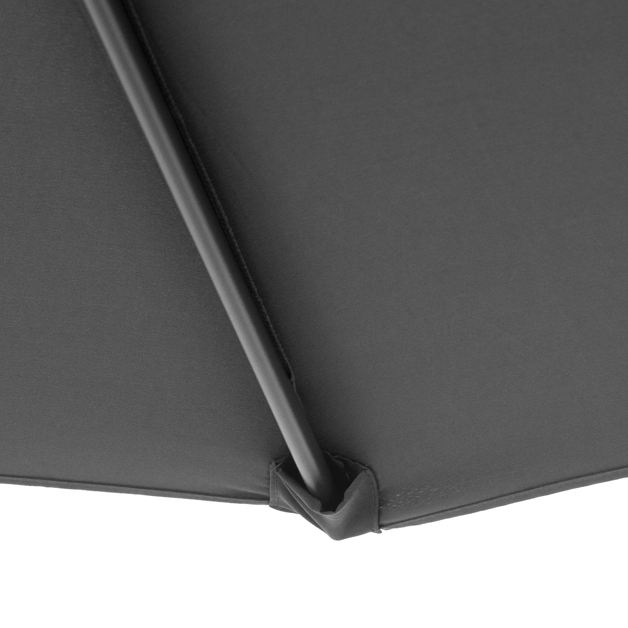 EASYCOMFORT Garden Umbrella 3x2.6 m Arm and Tilting with Crank, in Steel and Gray Polyester