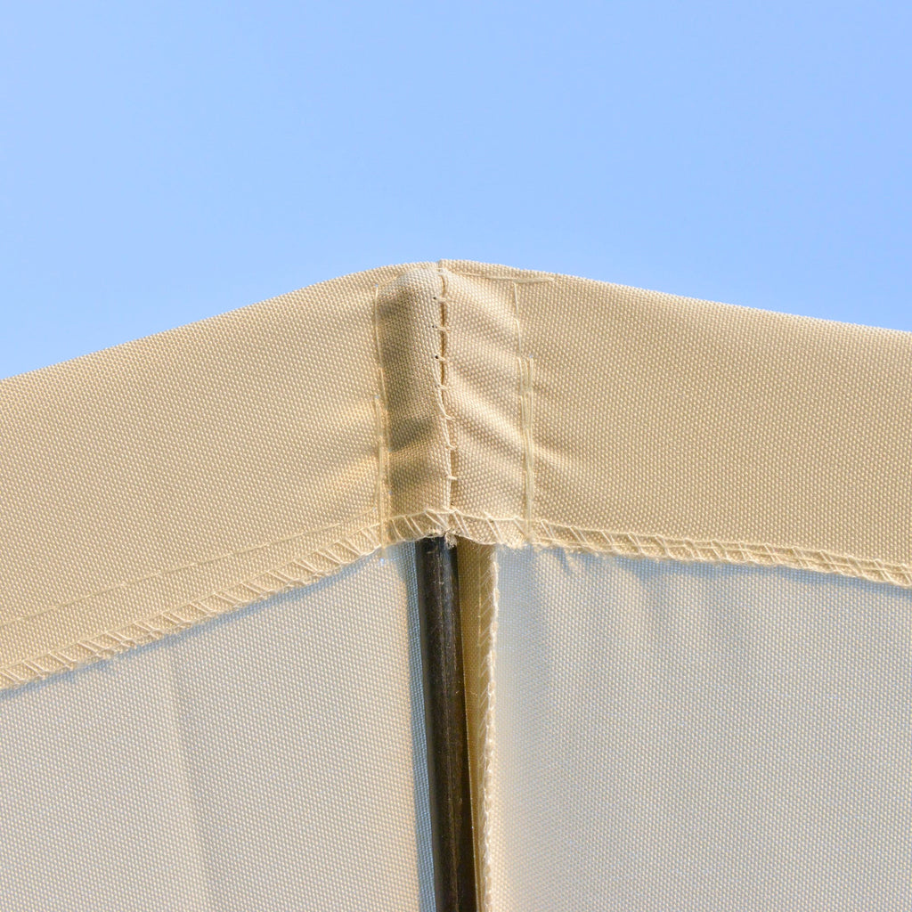 EasyComfort Ombrellone da Giardino e Terrazza 2.5x2.5m with Manovella, 18 Stecche e Testa Inclinabile, Crema