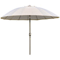 EasyComfort Ombrellone da Giardino e Terrazza 2.5x2.5m with Manovella, 18 Stecche e Testa Inclinabile, Crema