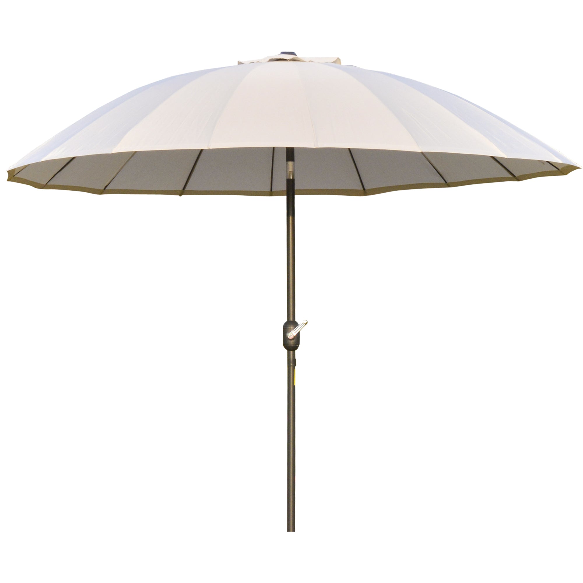 EasyComfort Ombrellone da Giardino e Terrazza 2.5x2.5m with Manovella, 18 Stecche e Testa Inclinabile, Crema