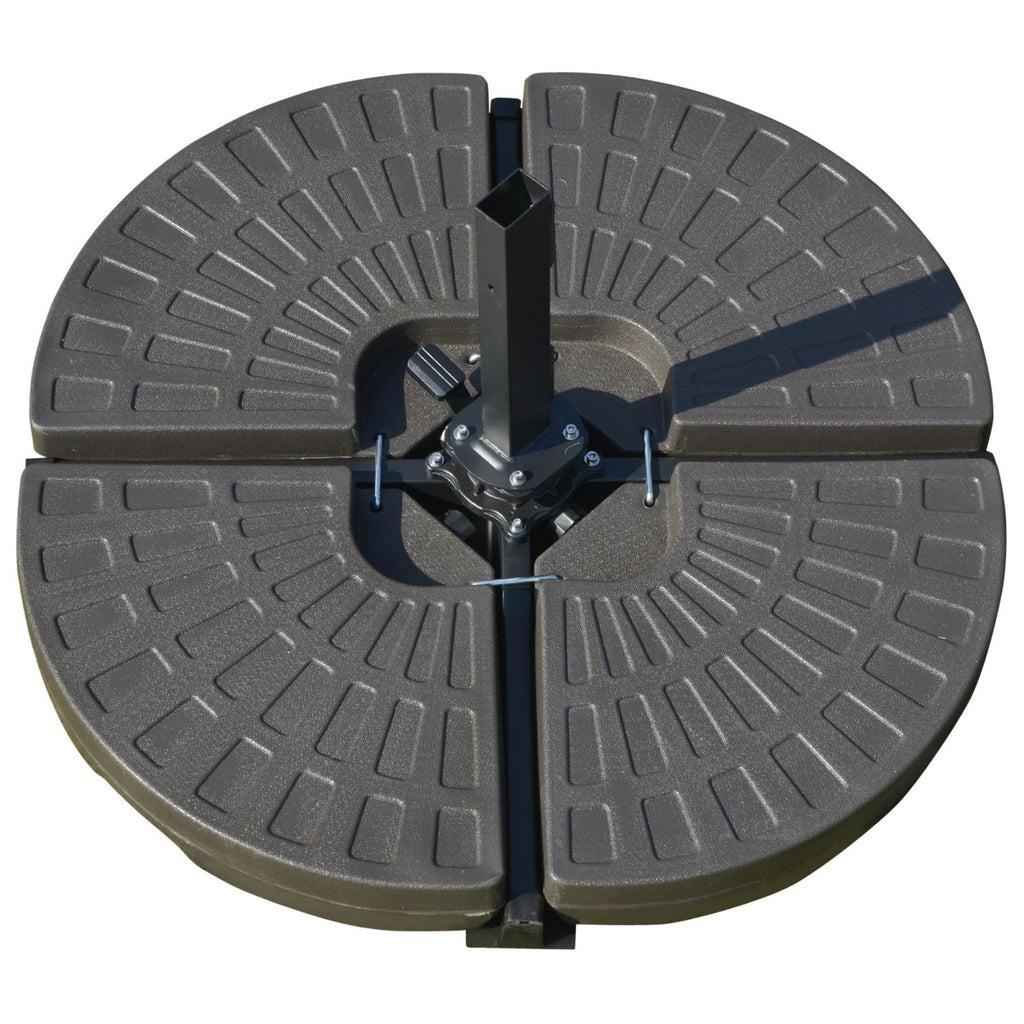 EASYCOMFORT Set of 4 Decentralized Garden Umbrella Base with Cross Base