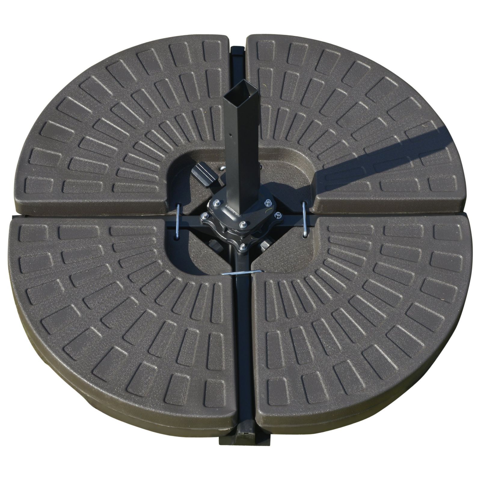 EASYCOMFORT Set of 4 Decentralized Garden Umbrella Base with Cross Base