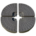 EASYCOMFORT Set of 4 Decentralized Garden Umbrella Base with Cross Base