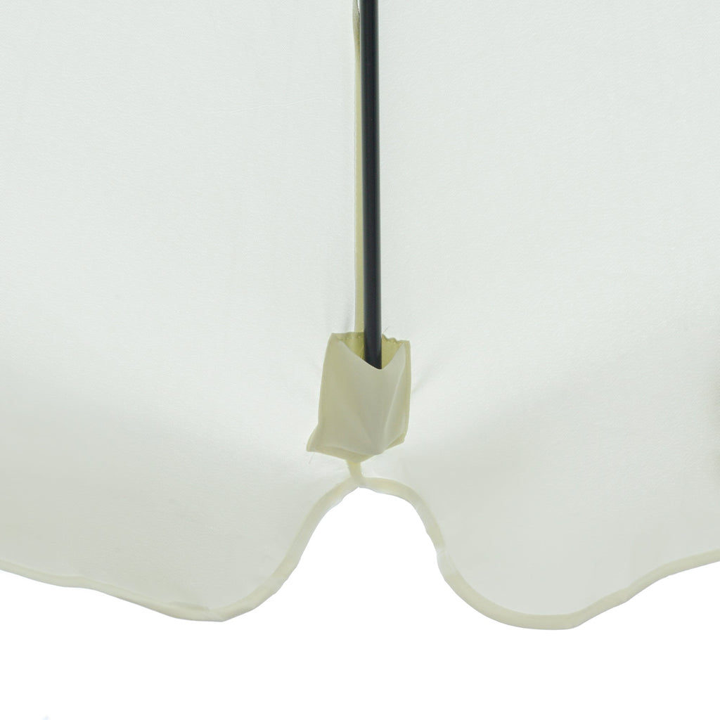 EASYCOMFORT Garden and Terrace Umbrella Ø2.7x2.5 m Round with Tilting Head and Resistant to UV Rays 50+, Beige