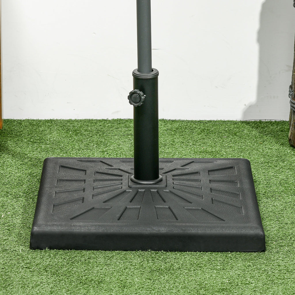 EasyComfort Base parasolvoet 19 kg, 51x51x32 cm voor palen Ø32/Ø38/Ø48 mm, zwart
