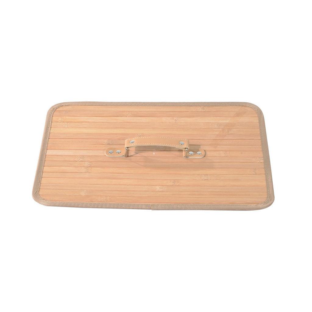 Easycomfort – Cesta Portabiancheria in Bambù with Coperchio e Fodera Rimovibile 40 x 30 x 60cm Naturale