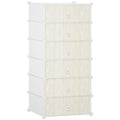 Easycomfort Mobile Scarpiera Modulare Salvaspazio, 6 Cubi 45x35x17 cm in Acciaio e PP, white