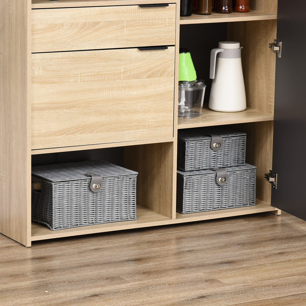 EasyComfort Set van 3 PP-rietenmanden met deksel, grijs