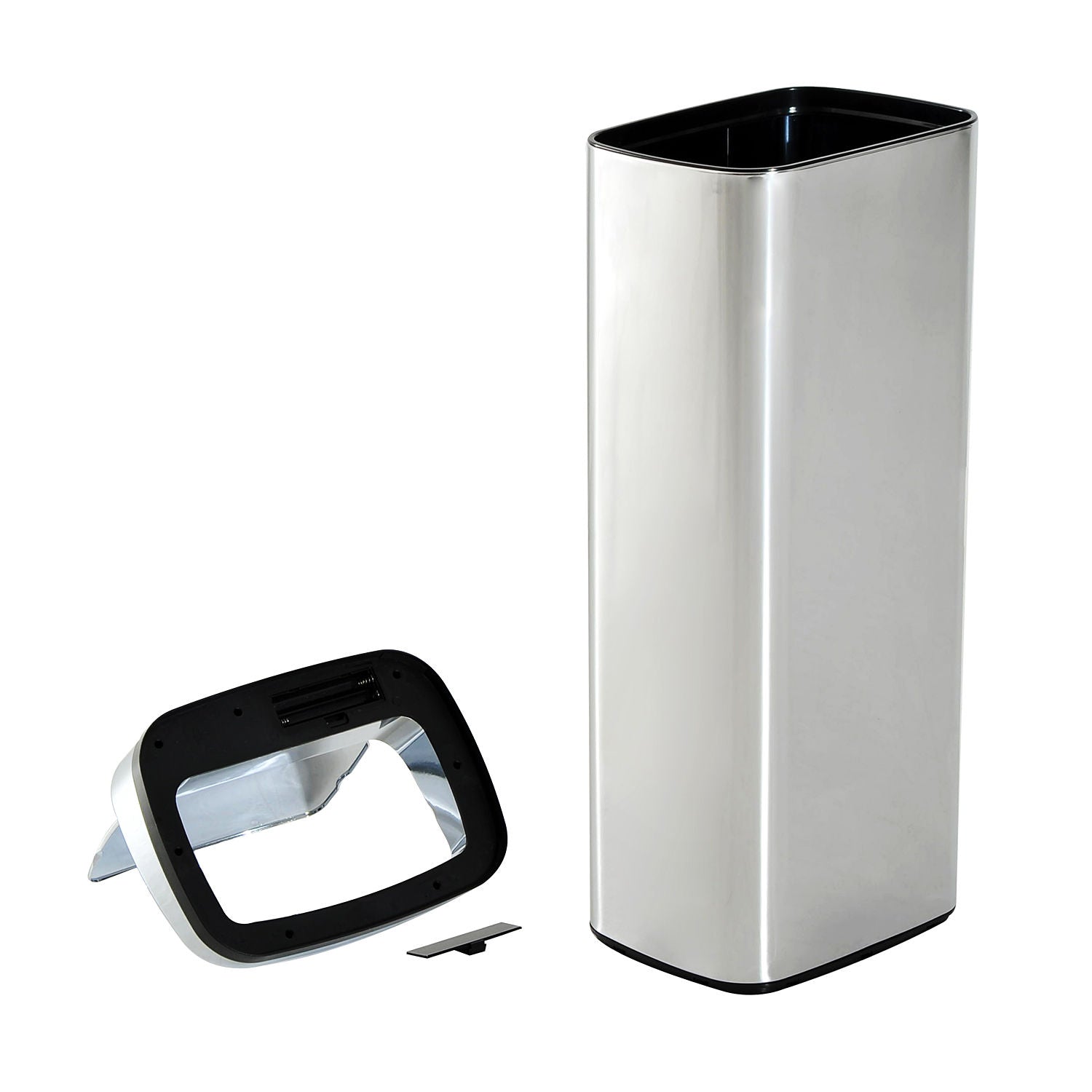Easycomfort Pattumiera ad Apertura Automatica with Sensore a Infrarossi, in Acciaio Inox, 50L, Colore: Argento