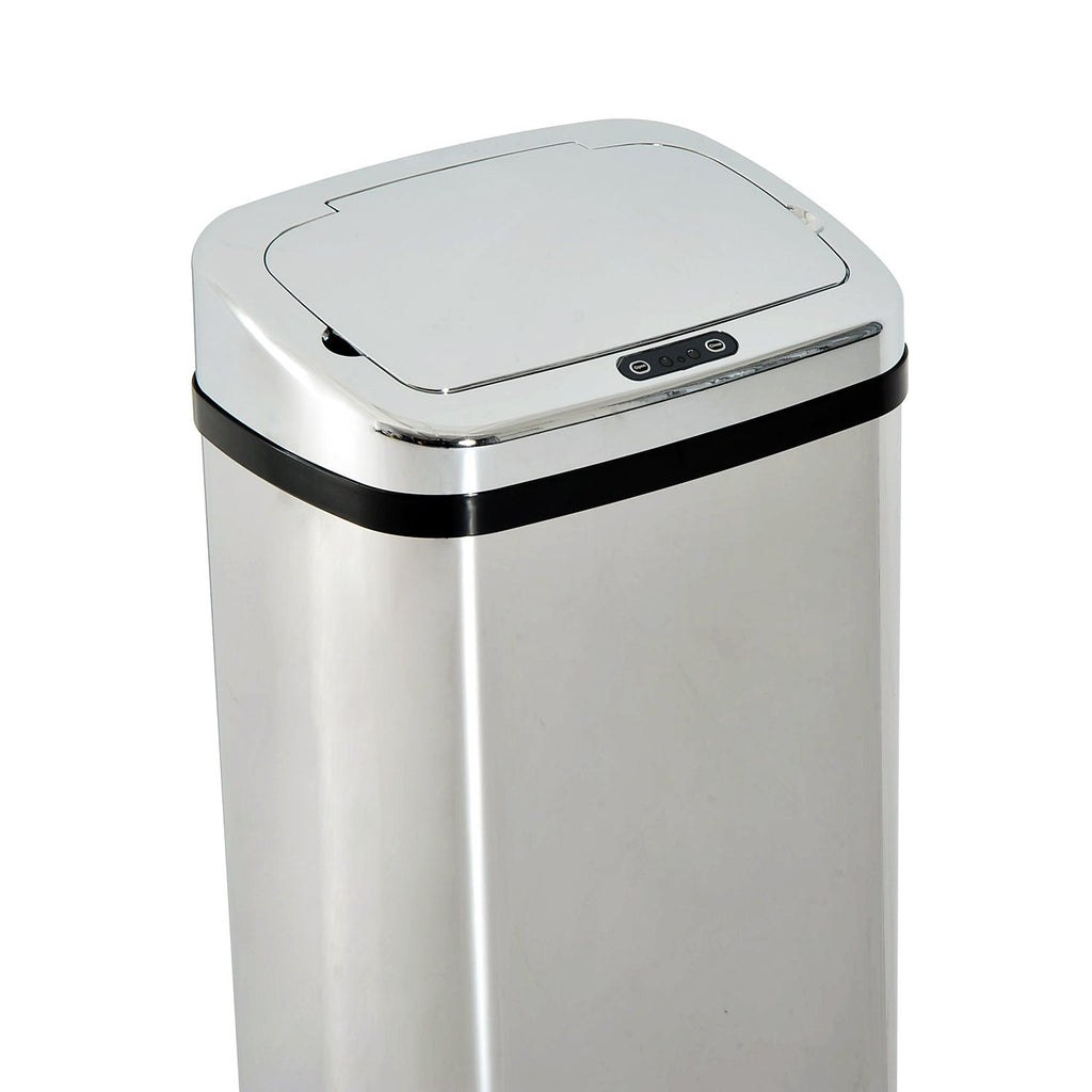 Easycomfort Pattumiera ad Apertura Automatica with Sensore a Infrarossi, in Acciaio Inox, 50L, Colore: Argento
