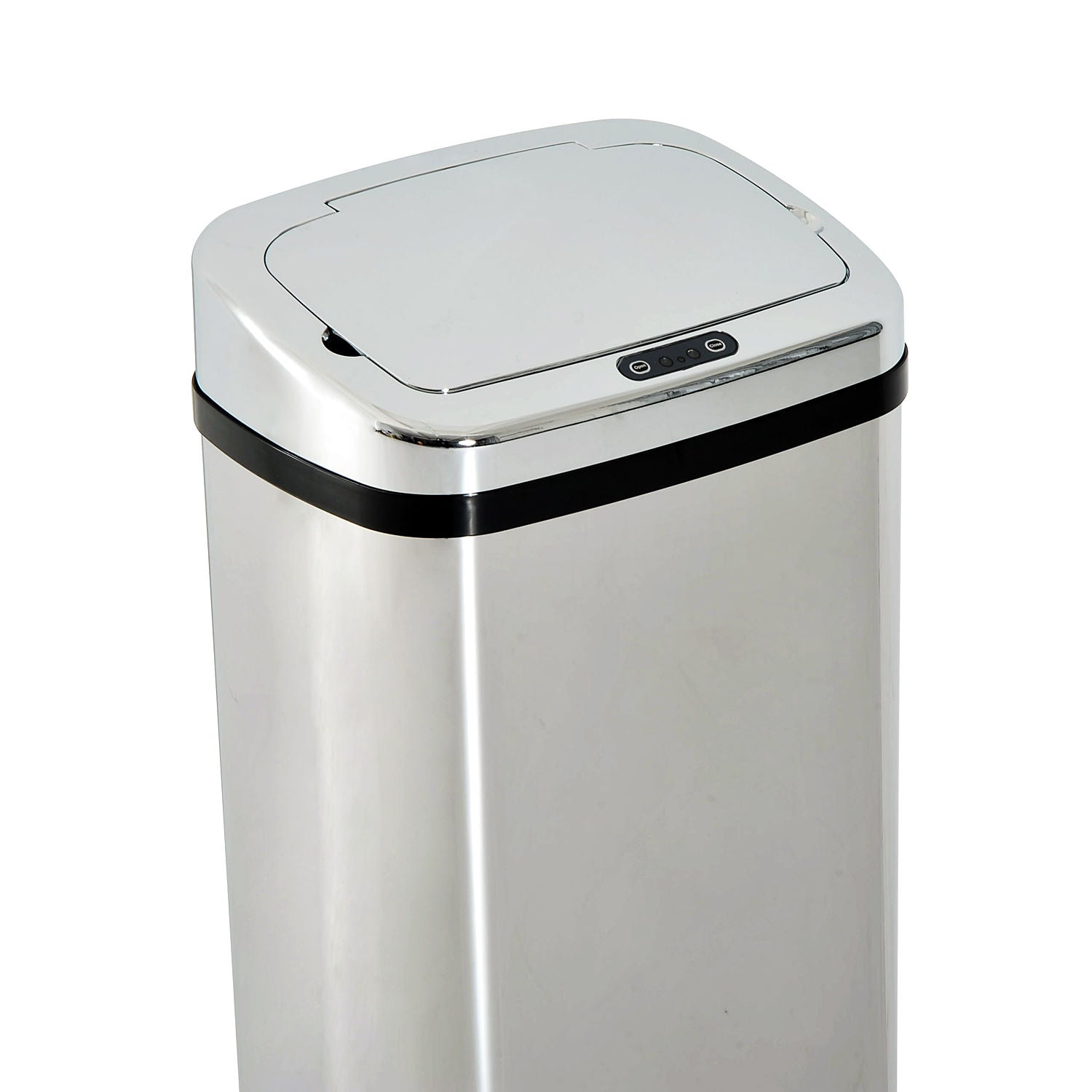 Easycomfort Pattumiera ad Apertura Automatica with Sensore a Infrarossi, in Acciaio Inox, 50L, Colore: Argento