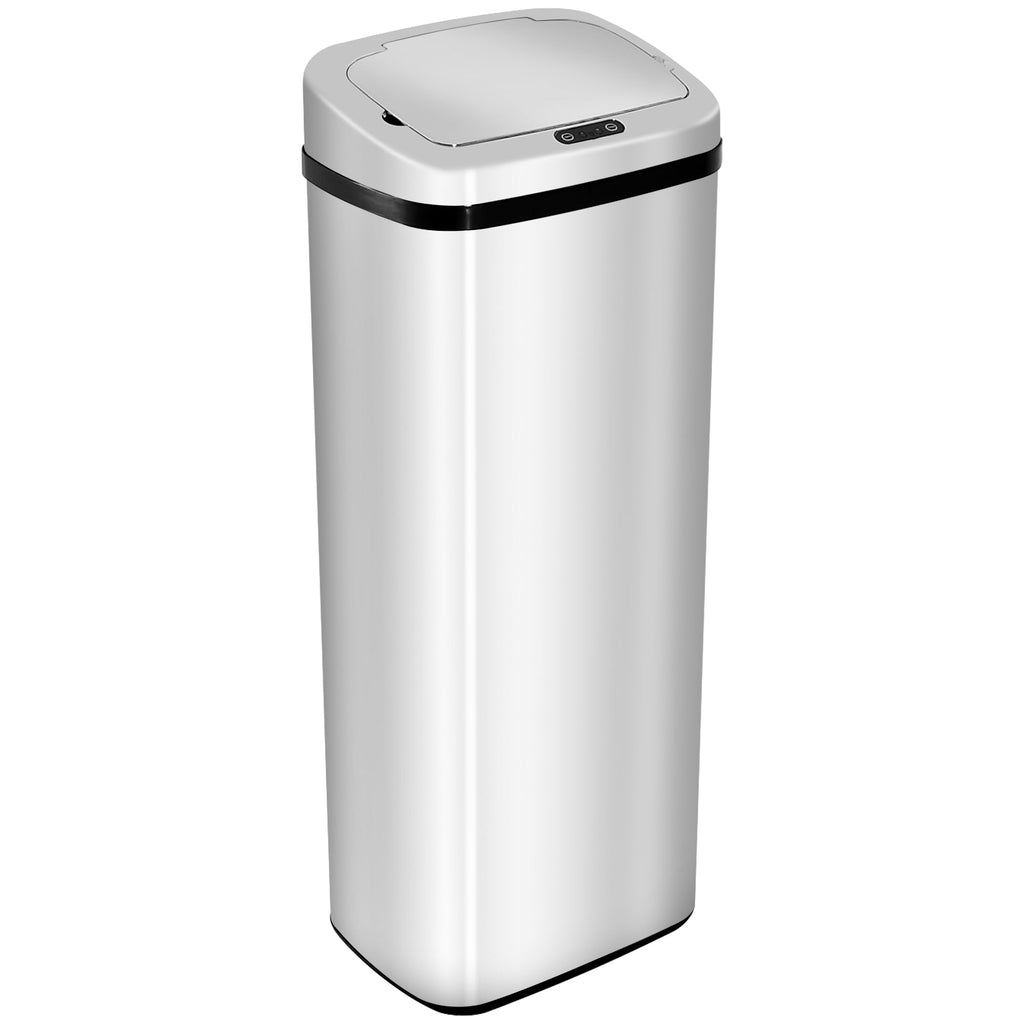 Easycomfort Pattumiera ad Apertura Automatica with Sensore a Infrarossi, in Acciaio Inox, 50L, Colore: Argento