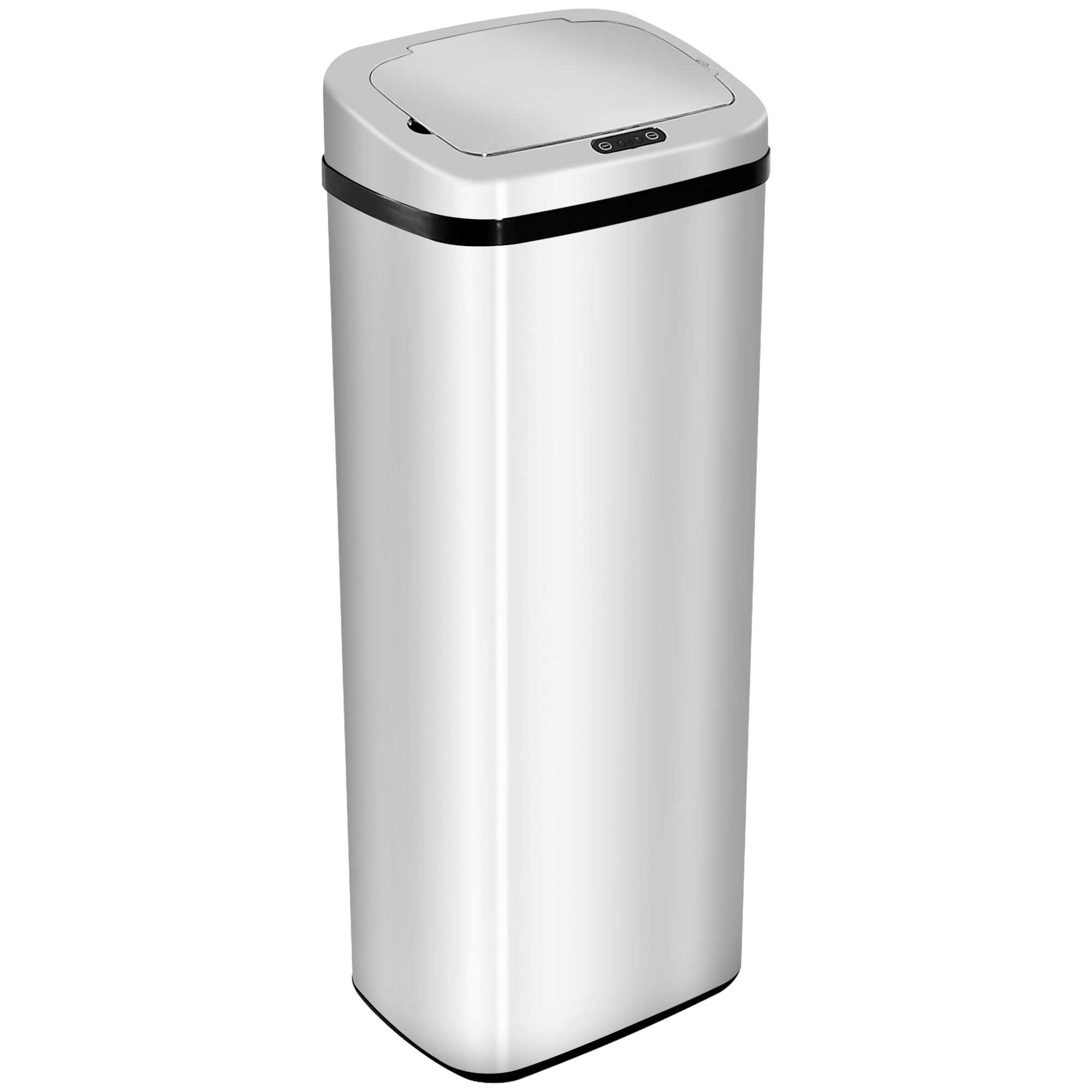 Easycomfort Pattumiera ad Apertura Automatica with Sensore a Infrarossi, in Acciaio Inox, 50L, Colore: Argento