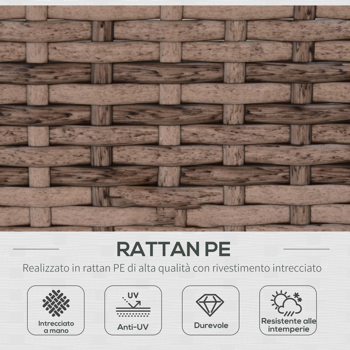 EasyComfort 7-delige rattan tuinlounge met salontafel en kussens