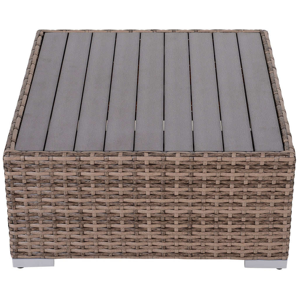 EasyComfort 7-delige rattan tuinlounge met salontafel en kussens