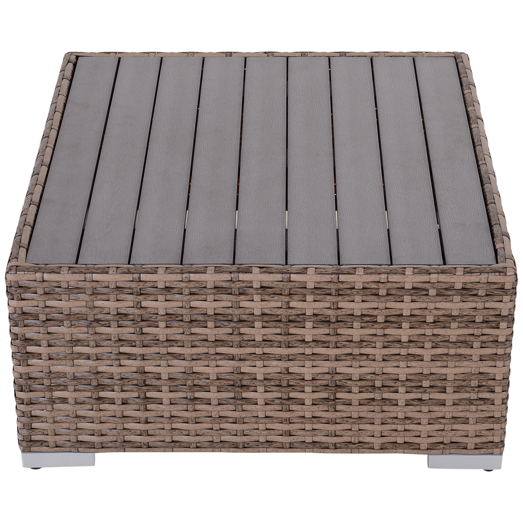 EasyComfort 7-delige rattan tuinlounge met salontafel en kussens