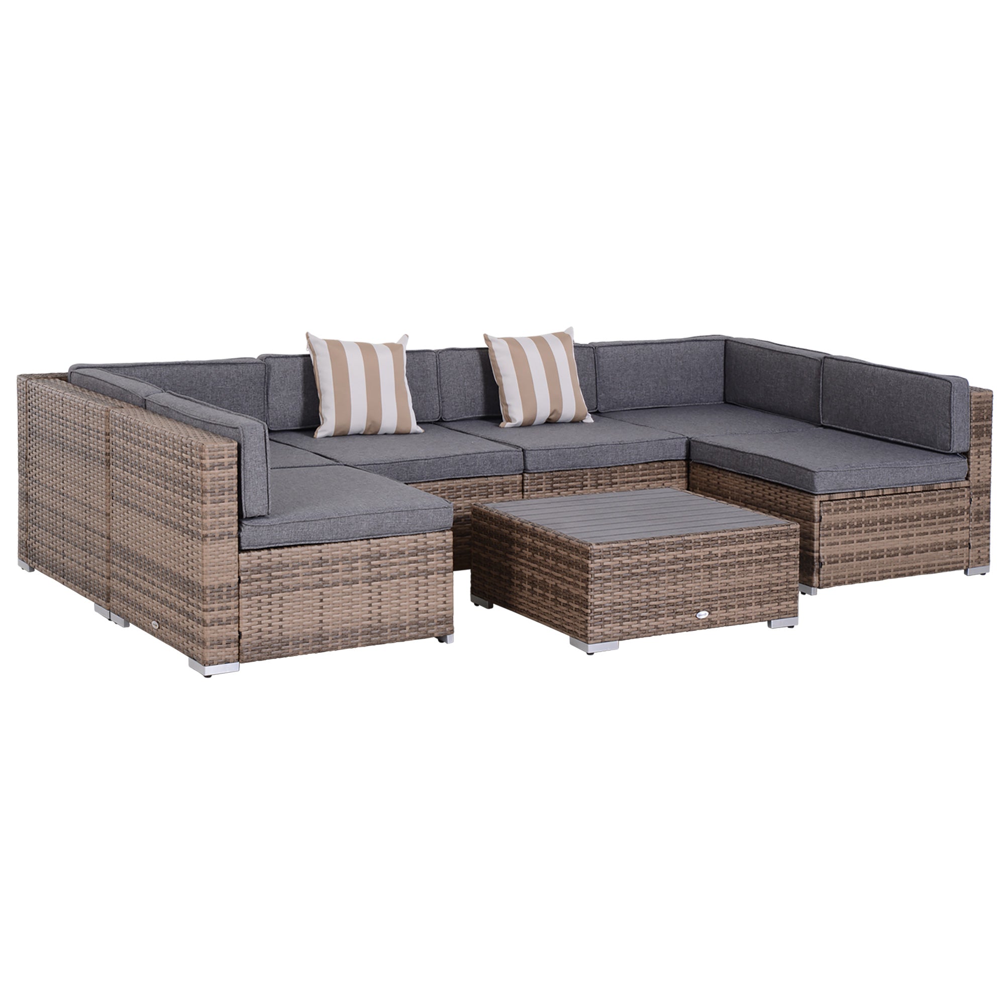 EasyComfort 7-delige rattan tuinlounge