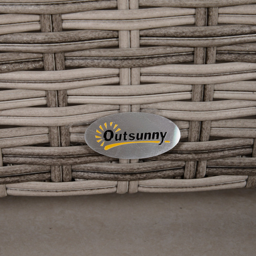 EasyComfort 8-delige PE-rattan loungeset - grijs