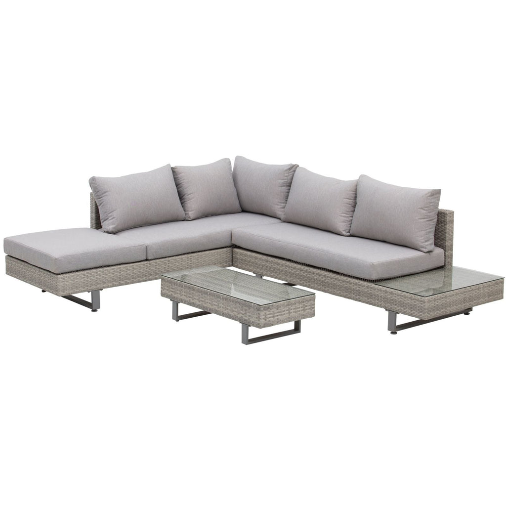 EasyComfort Garden Lounge loungeset grijs rattan