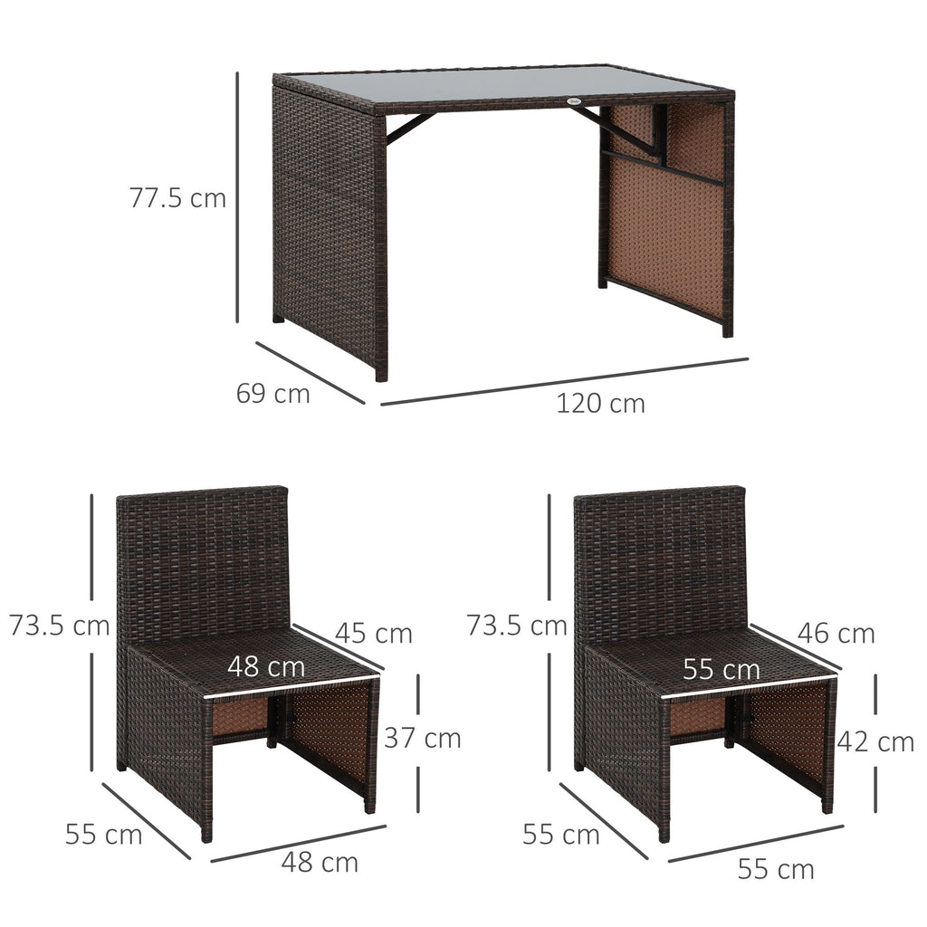 Easycomfort Set Mobili da Giardino in Rattan 5pz Tavolo Pranzo 4 Sedie with Cuscini