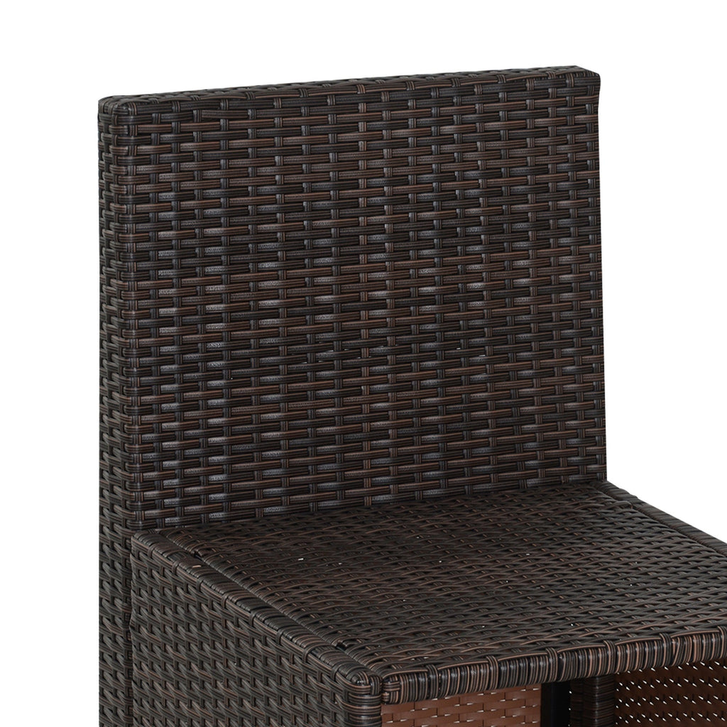 Easycomfort Set Mobili da Giardino in Rattan 5pz Tavolo Pranzo 4 Sedie with Cuscini