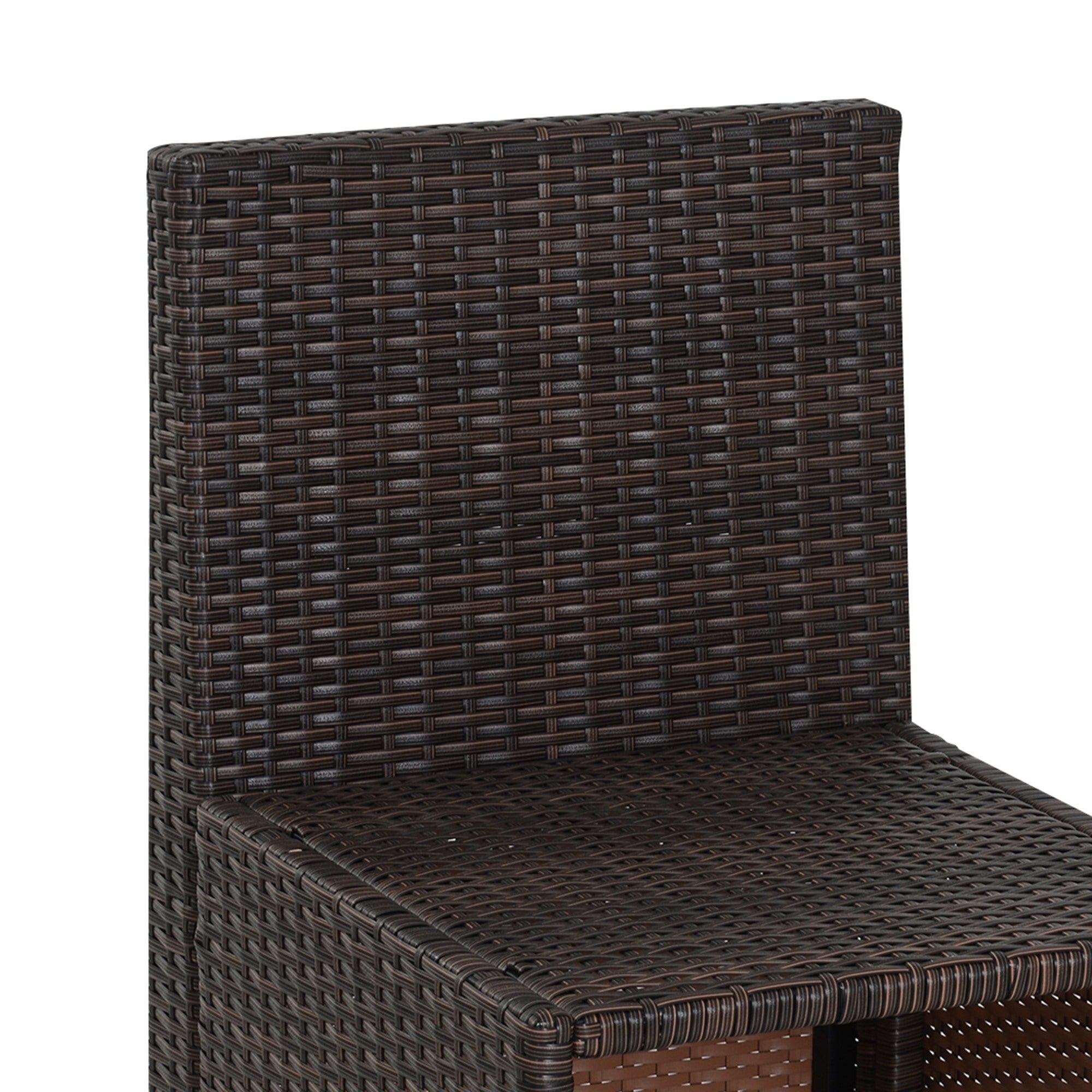 Easycomfort Set Mobili da Giardino in Rattan 5pz Tavolo Pranzo 4 Sedie with Cuscini