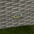 EASYCOMFORT Outdoor Table and Chair Set in Gray PE Rattan