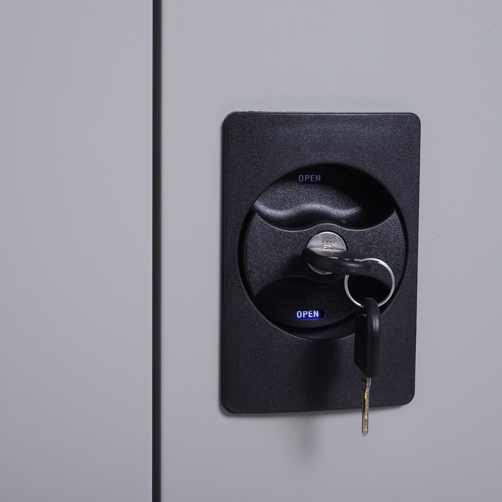 Easycomfort Armadietto Mobile Ripiano Regolabile Chiusura di Sicurezza per Casa Ufficio Garage Acciaio 80x40x92.5cm Grigio