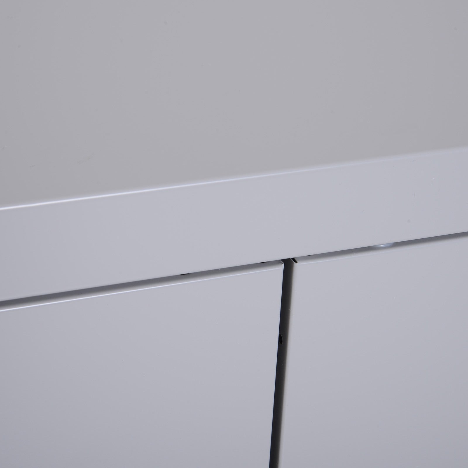 Easycomfort Armadietto Mobile Ripiano Regolabile Chiusura di Sicurezza per Casa Ufficio Garage Acciaio 80x40x92.5cm Grigio