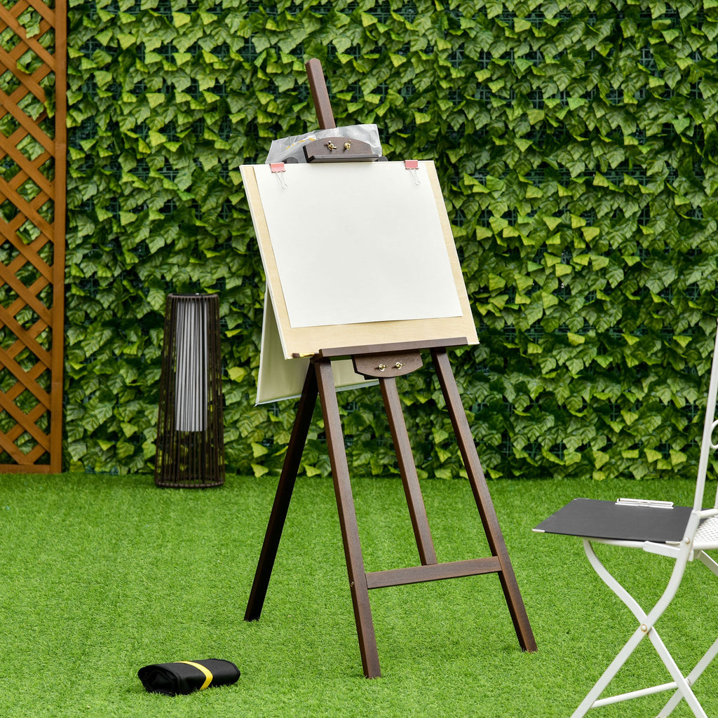 EasyComfort verstelbare houten schildersezel – bruin