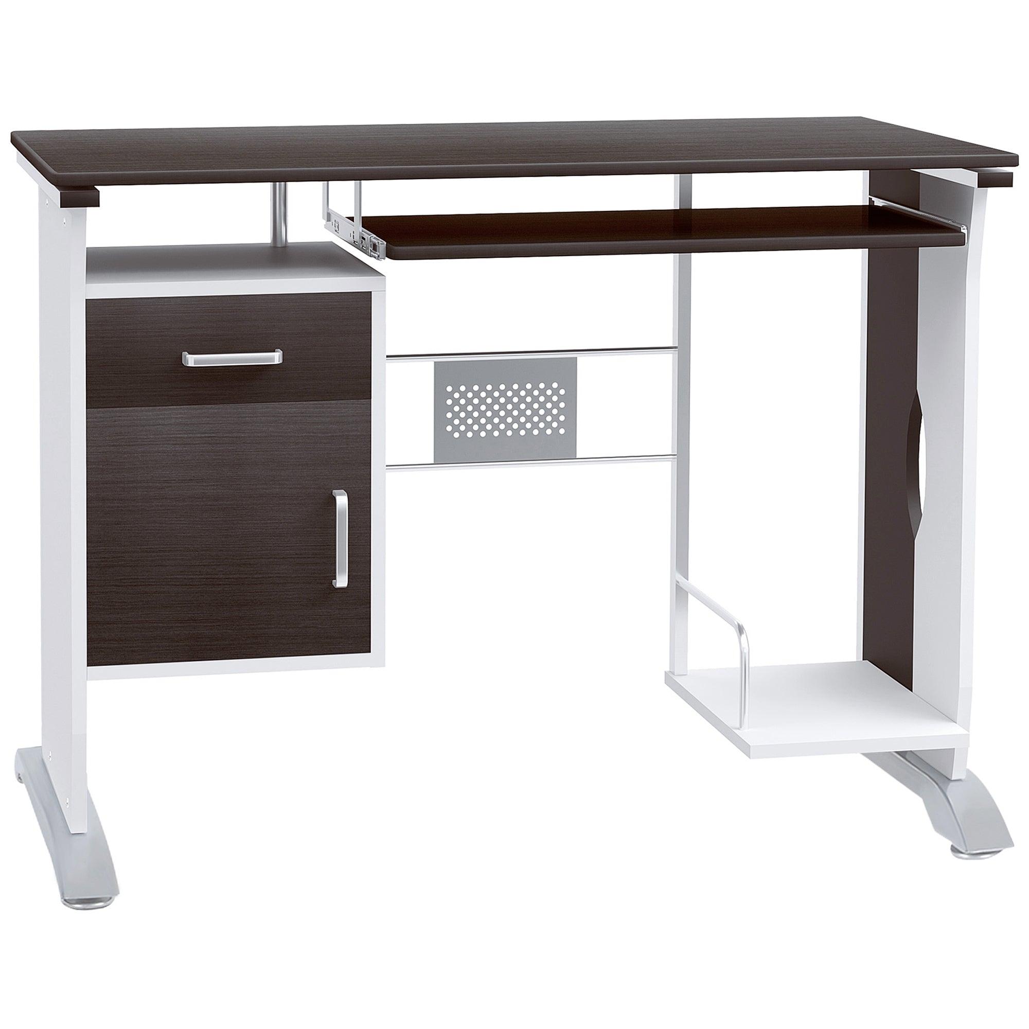 EasyComfort computerbureau donker noten 100 x 52 x 75 cm