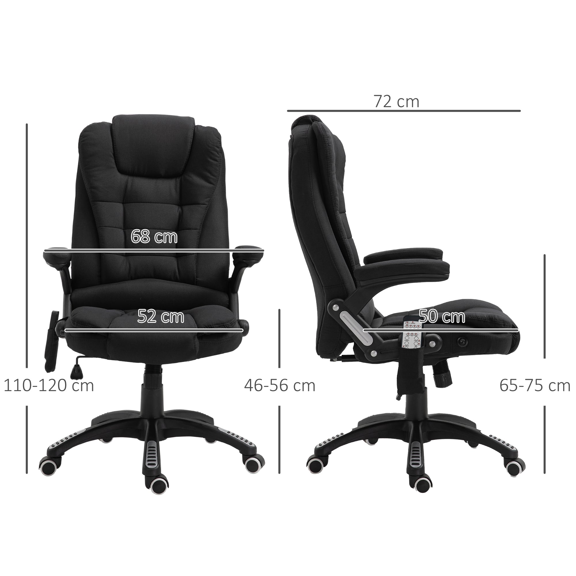 EasyComfort Massagestoel voor kantoor en thuis – 6 massagpunten, verstelbare zithoogte