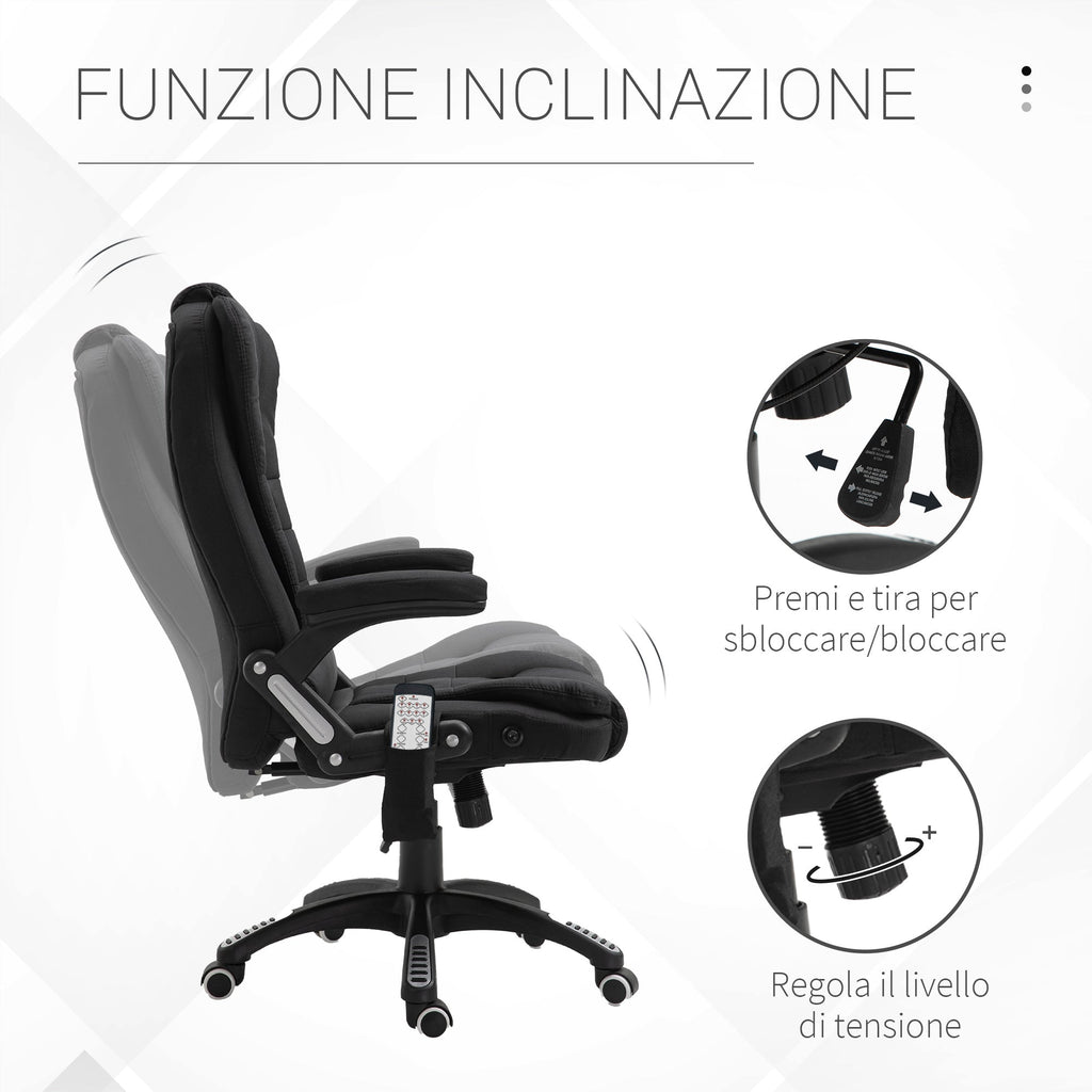EasyComfort Massagestoel voor kantoor en thuis – 6 massagpunten, verstelbare zithoogte