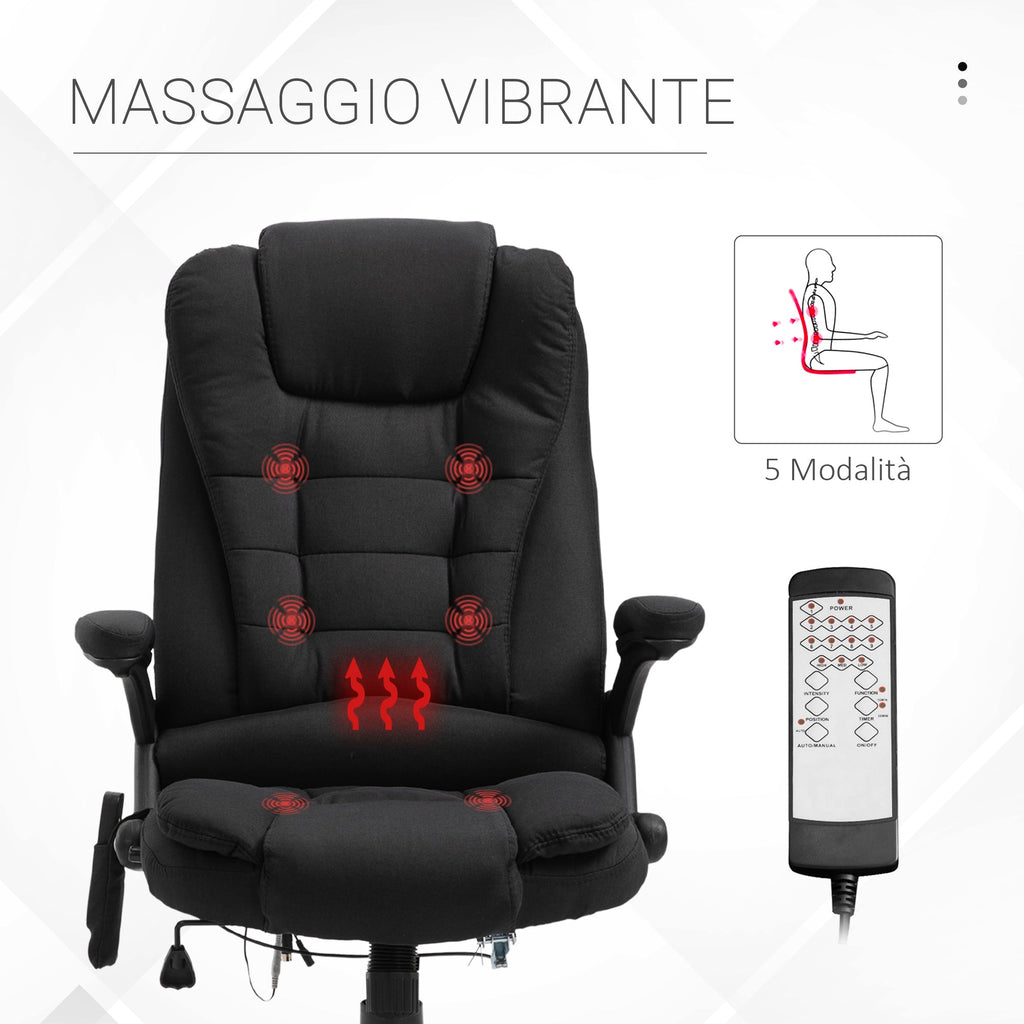 EasyComfort Massagestoel voor kantoor en thuis – 6 massagpunten, verstelbare zithoogte