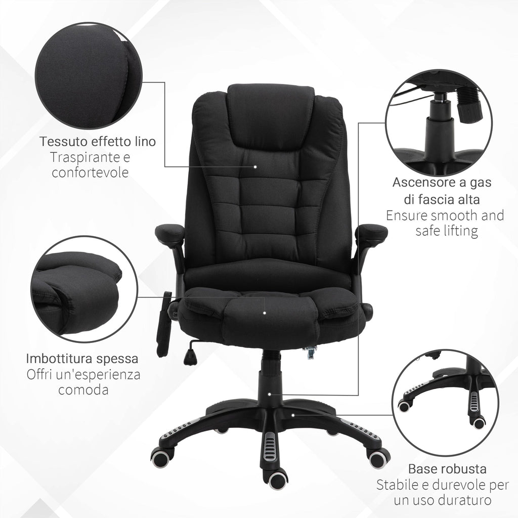 EasyComfort Massagestoel voor kantoor en thuis – 6 massagpunten, verstelbare zithoogte