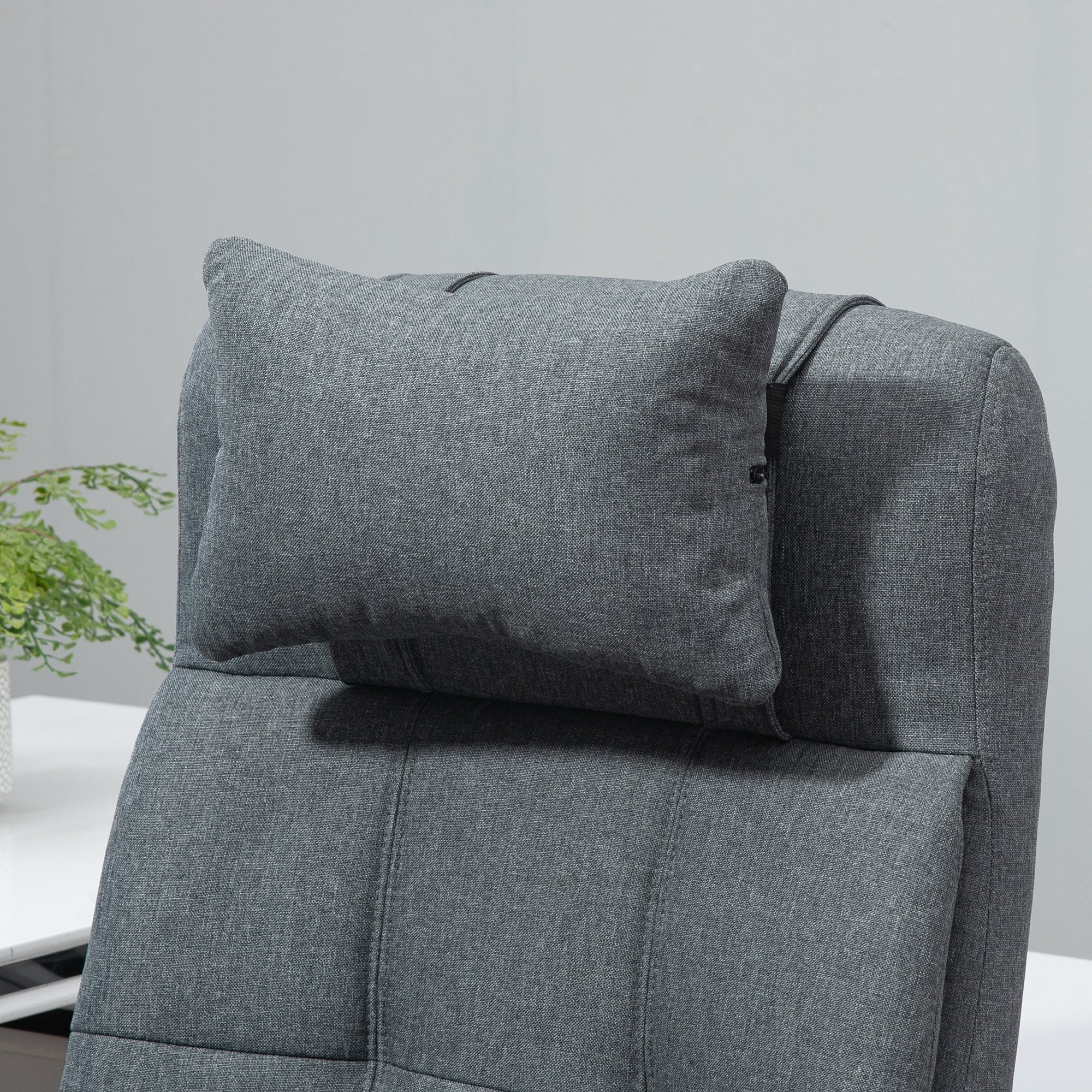 Easycomfort Sedia da Ufficio Ergonomica Reclinabile, Sedia Direzionale with Schiena Alta, Poltrona Ufficio with Poggiatesta e Poggiapiedi Estraibile, 66x76x112-120cm, Grigio