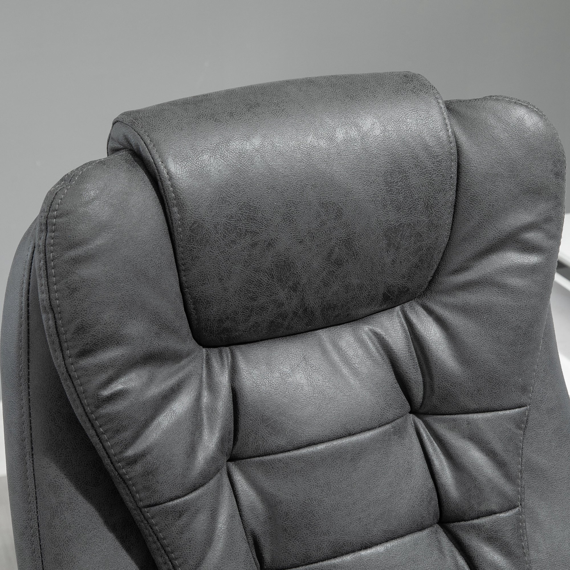 EasyComfort Massagestoel voor kantoor, verstelbaar, met lendenverwarming, grijs