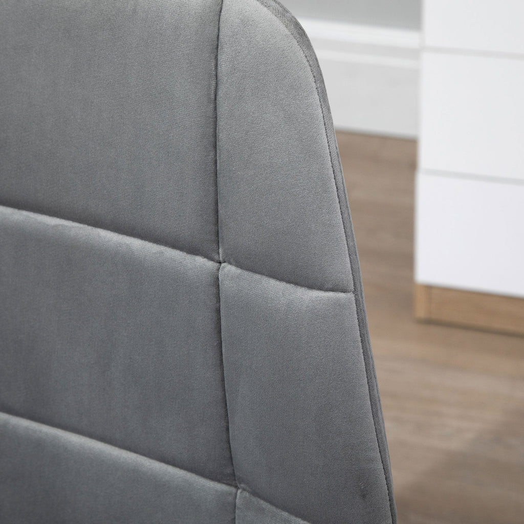 Easycomfort Sedia Girevole , Design Ergonomico e Regolabile Senza Braccioli, Grigio, 59x59x81-91cm