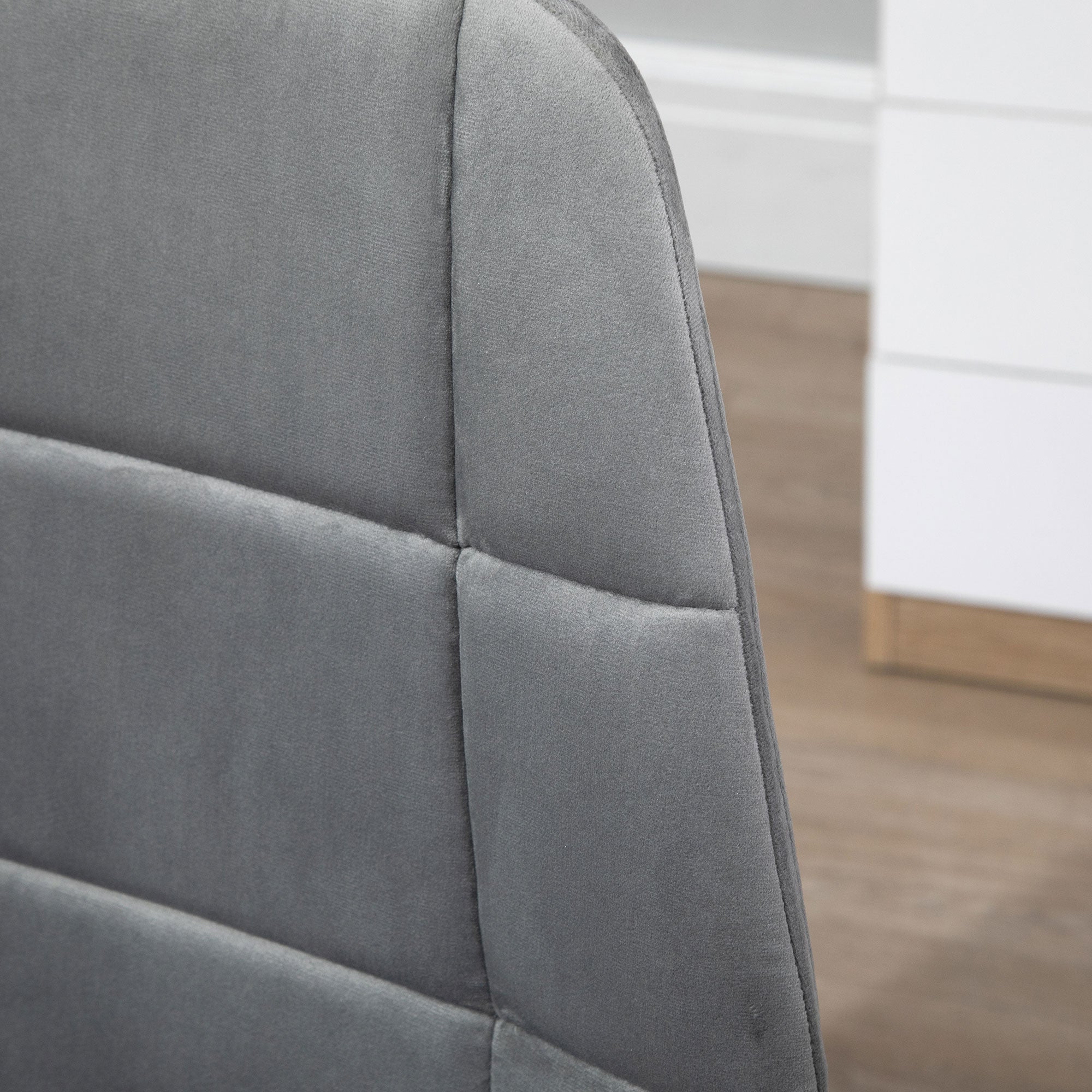 Easycomfort Sedia Girevole , Design Ergonomico e Regolabile Senza Braccioli, Grigio, 59x59x81-91cm